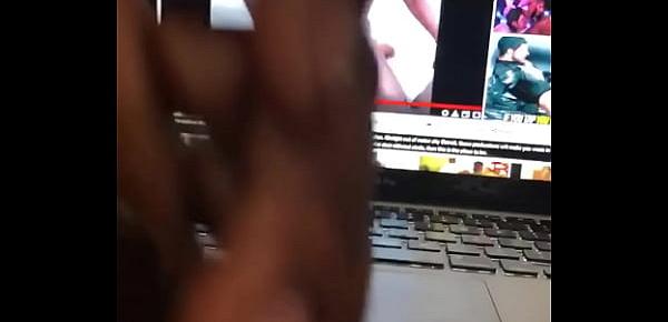  Straight friend sent me a video jerking off to gay porn